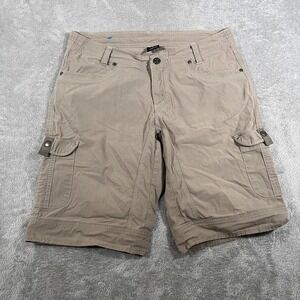 Kuhl Cargo Shorts Womens 8 Khaki Beige‎ Hiking Outdoor Trail Utility 10"
